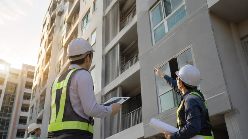 Quy trình kiểm định công trình: 5 bước từ khảo sát đến phát hành báo cáo